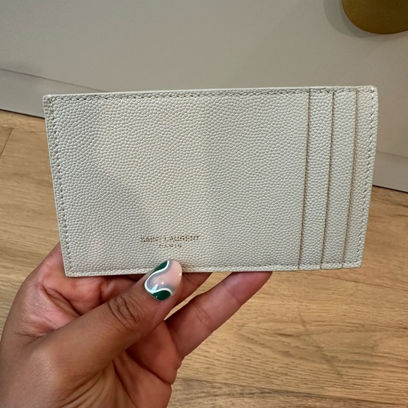 Saint Laurent Uptown YSL Monogram Grain de Poudre Wallet on Chain w/ Card Case - Picture 6 of 11